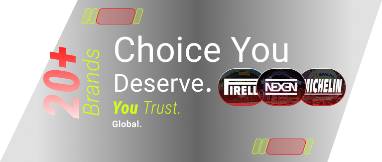 Choose from more than 20 trusted global tyre brands available at GCC Tires Bahrain.